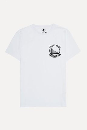 Golden State Baskılı Unisex Beyaz T-shirt TYK242706