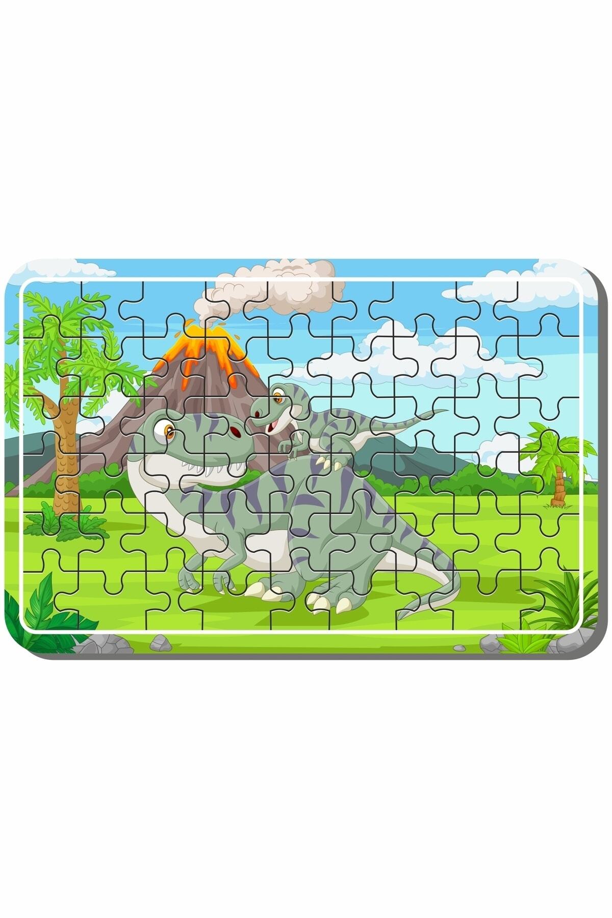LİPYOS Sevimli Dinazorlar 54 Parça 4 Adet Ahşap Puzzle Seti fotoğrafı 3 (önizleme)