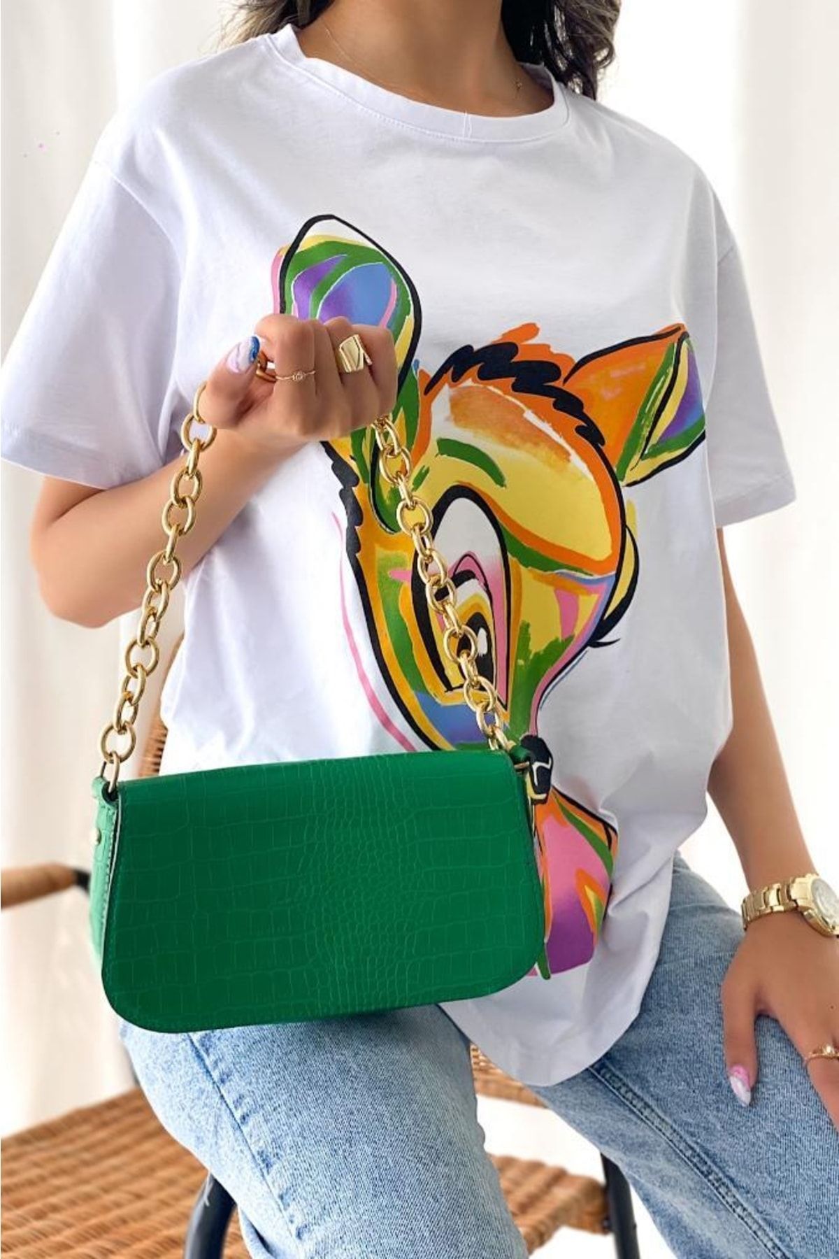 FEMELLE-Women's Gazelle Printed T-Shirt 3