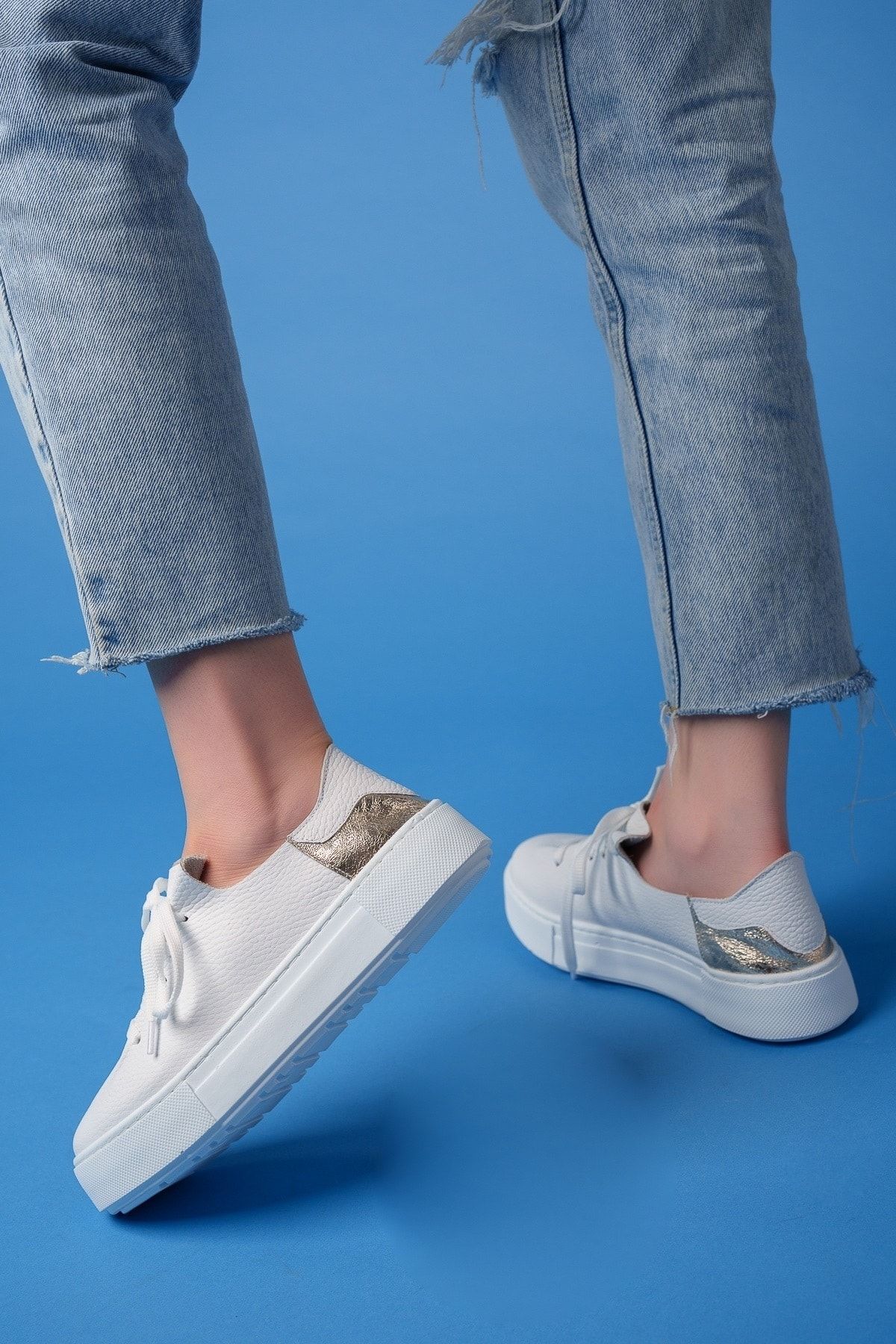 PASSAGE SHOES-Alb - 2054 Pantofi sport pentru femei din piele naturală 2