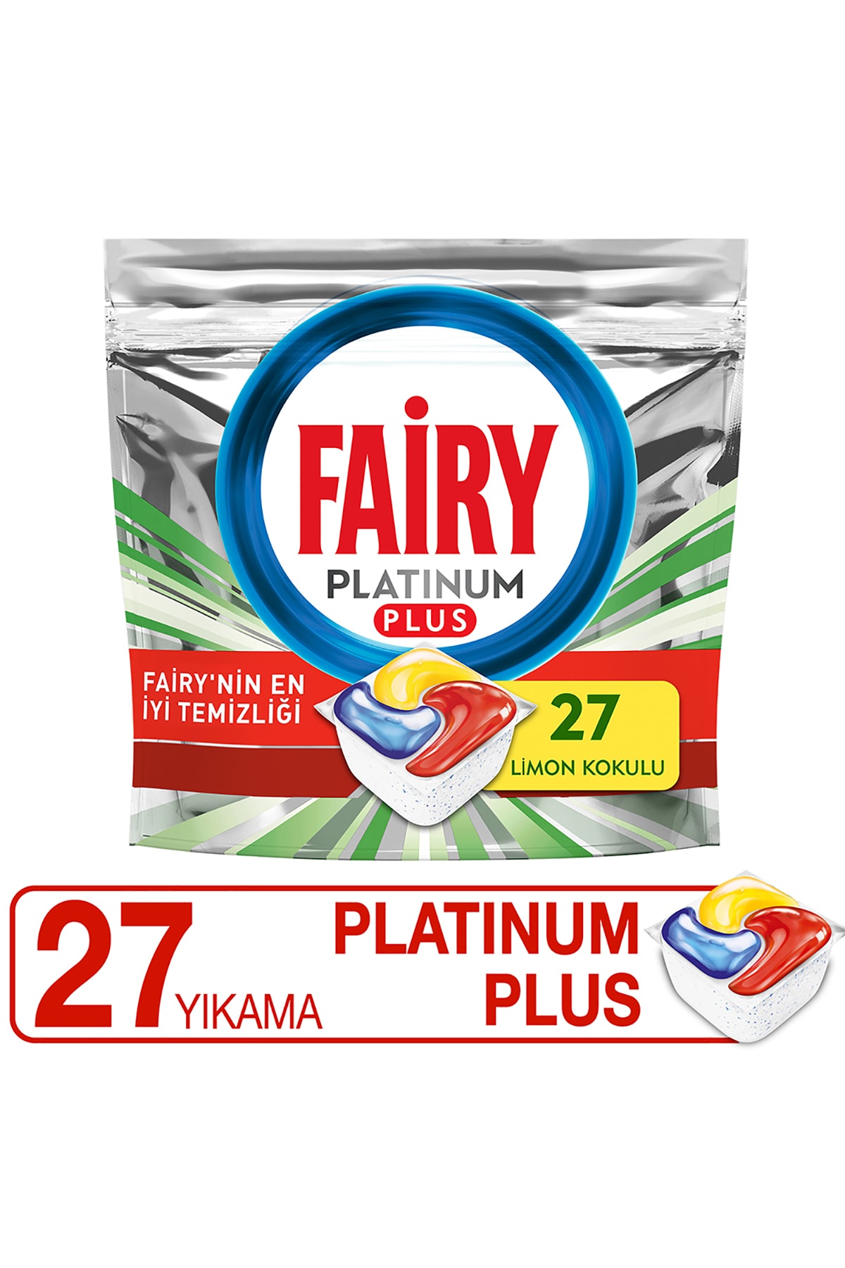 Fairy Platinum Plus 27 Yıkama Bulaşık Makinesi Deterjanı Tableti /Kapsülü