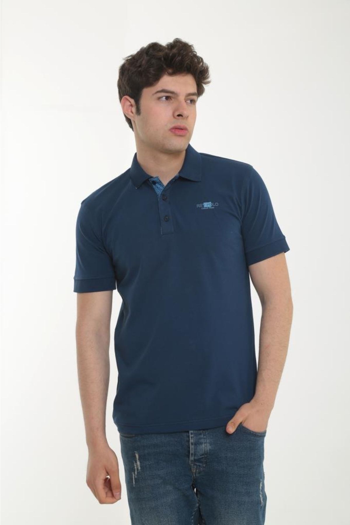 Dark blue top polo t shirt