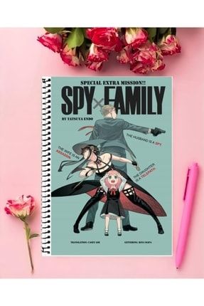 Spy X Family Defter 1 Adet Özel Tasarım A4 Boyutu 21*29 Cm Telli Kareli Büyük Boy Defter büyükboyyenikareli3592