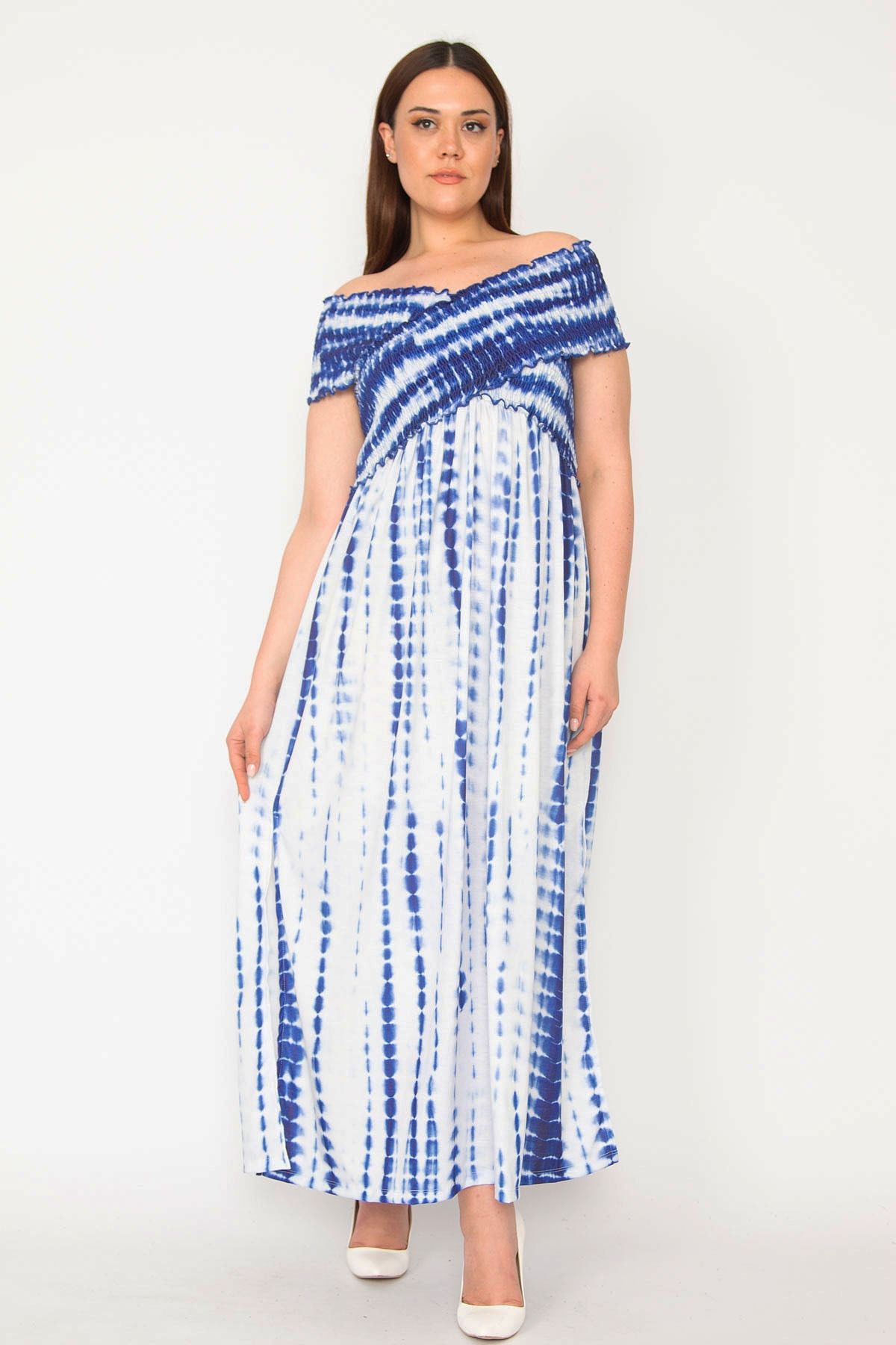 Şans Große Größen in Kleid Dunkelblau Basic Fast ausverkauft