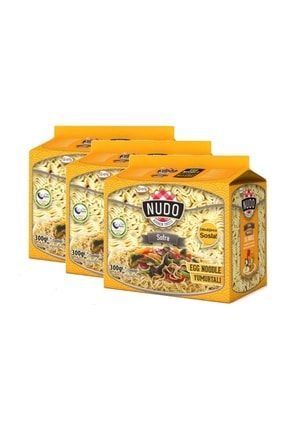 Nudo Yumurtalı Egg Noodle Çin Eriştesi 300 Gr 3 Adet UD-NUDO-12-3