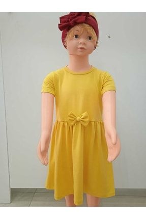 Kız Çocuk Penye Elbise+bandana (3-7 Yaş) KFTS202244