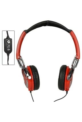 Daytona El-1054c Kırmızı Mikrofonlu Kulaküstü Kulaklık 110db Volume Kontrol Uyumlu 300.70.10.0099