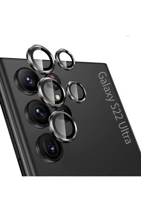 Samsung Galaxy S22 Ultra Uyumlu Çerçeveli Kamera Lens Koruyucu Lens+Galaxy+S22+Ultra