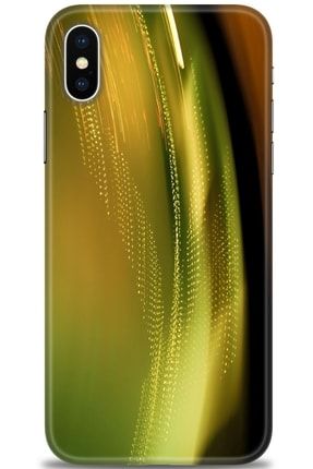 Iphone X Kılıf Hd Baskılı Kılıf - Blur Light + Temperli Cam mmap-iphone-x-v-110-cm