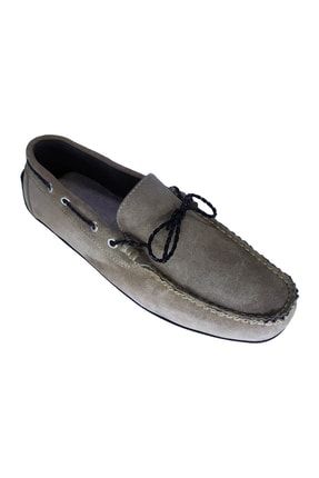 Bej İç Dış Hakiki Deri Günlük Rahat Loafer Erkek Ayakkabı - 1038 1038Gri