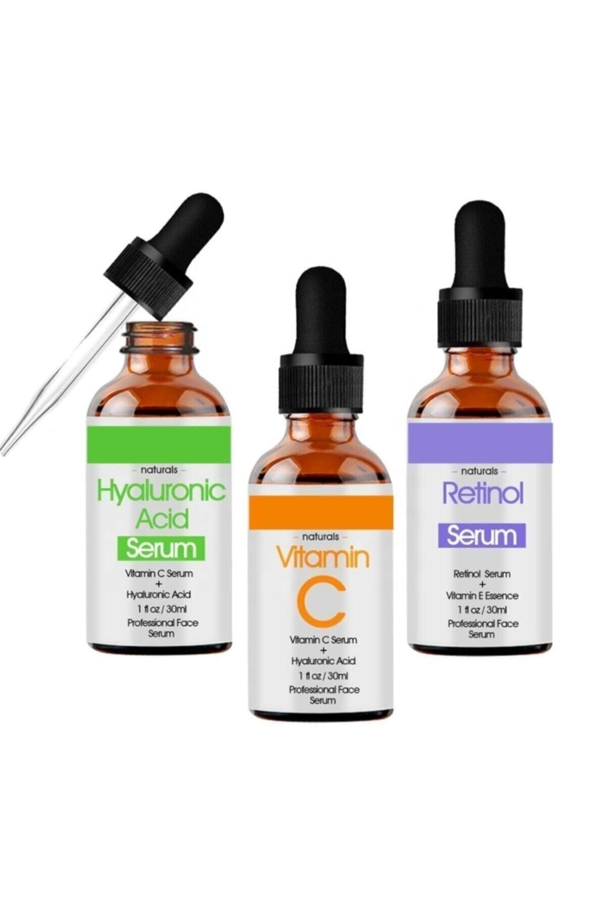 Natural Hyaluronic Acid Retinol Vitamin C Cilt Serum Set Fiyatı, Yorumları Trendyol