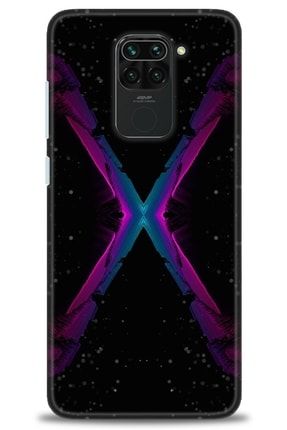 Xiaomi Redmi Note 9 Kılıf Hd Baskılı Kılıf - Diaonally Glow + Temperli Cam mmxi-redmi-note-9-v-178-cm