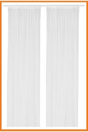 Lill Tül Perde Çift Kanat Rustik 280 X 300 Cm Polyester Beyaz ALONY-10070262-1