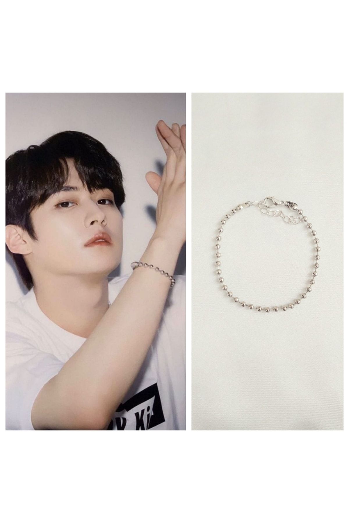 【HANNA543】B512 ブレスレットSilver Bracelet★BTS JIN 着用♪ HANNA543】B512 ブレスレットSilver Bracelet☆BTS JIN 着用