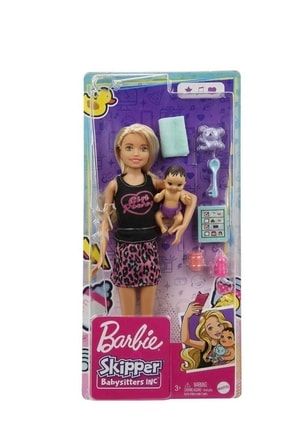 Barbie Bebek Bakıcısı Skipper Oyun Seti Siyah Elbise Orijinal P7260S3184
