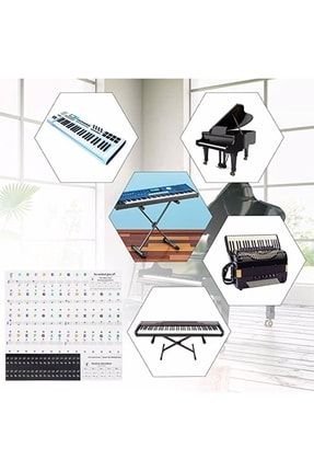 Piyano Org Klavye Piano Tuşları Için Nota Sticker Etiketi 37-49-54-61-88 tuşluçalgılar
