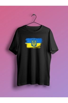 Ukraine Flag Baskılı Unisex Tişört TCO20210366