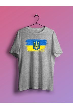 Ukraine Flag Baskılı Unisex Tişört TCO20210366