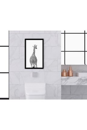 Home Banyo Tuvalet Dekoratif Ahşap Siyah Çerçeveli Tablo-7 Bitmeyen80911