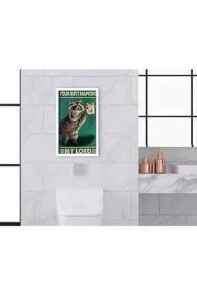 Home Banyo Tuvalet Dekoratif Ahşap Beyaz Çerçeveli Tablo-3 Bitmeyen80890