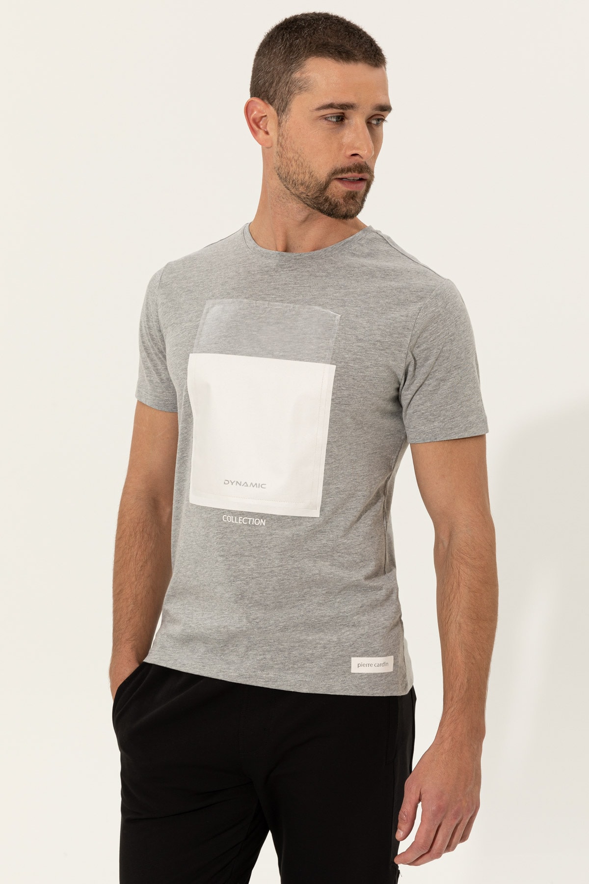 تیشرت مردانه خاکستری پیرکاردینPierre Cardin | G021SZ011.000.1369925 اورجینال - تصویر 3
