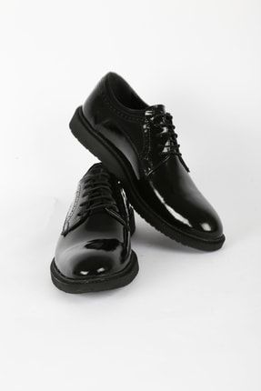 Siyah Rugan Hakiki Deri Erkek Ayakkabı 1015
