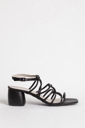 506-1 Bağcıklı Topuklu Sandalet GJ22Y506/1