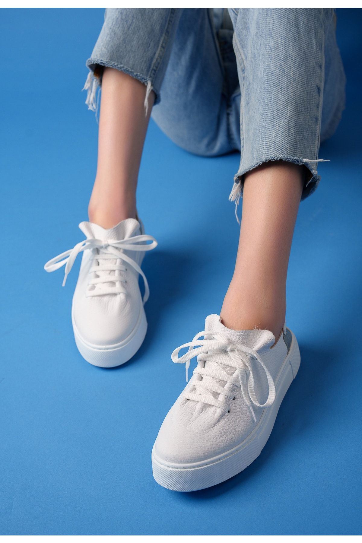 PASSAGE SHOES-Alb - 2054 Pantofi sport pentru femei din piele naturală 3