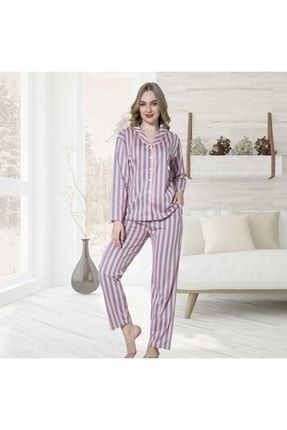 Gömlek Yaka Kadın Pijama Takımı IP1112111