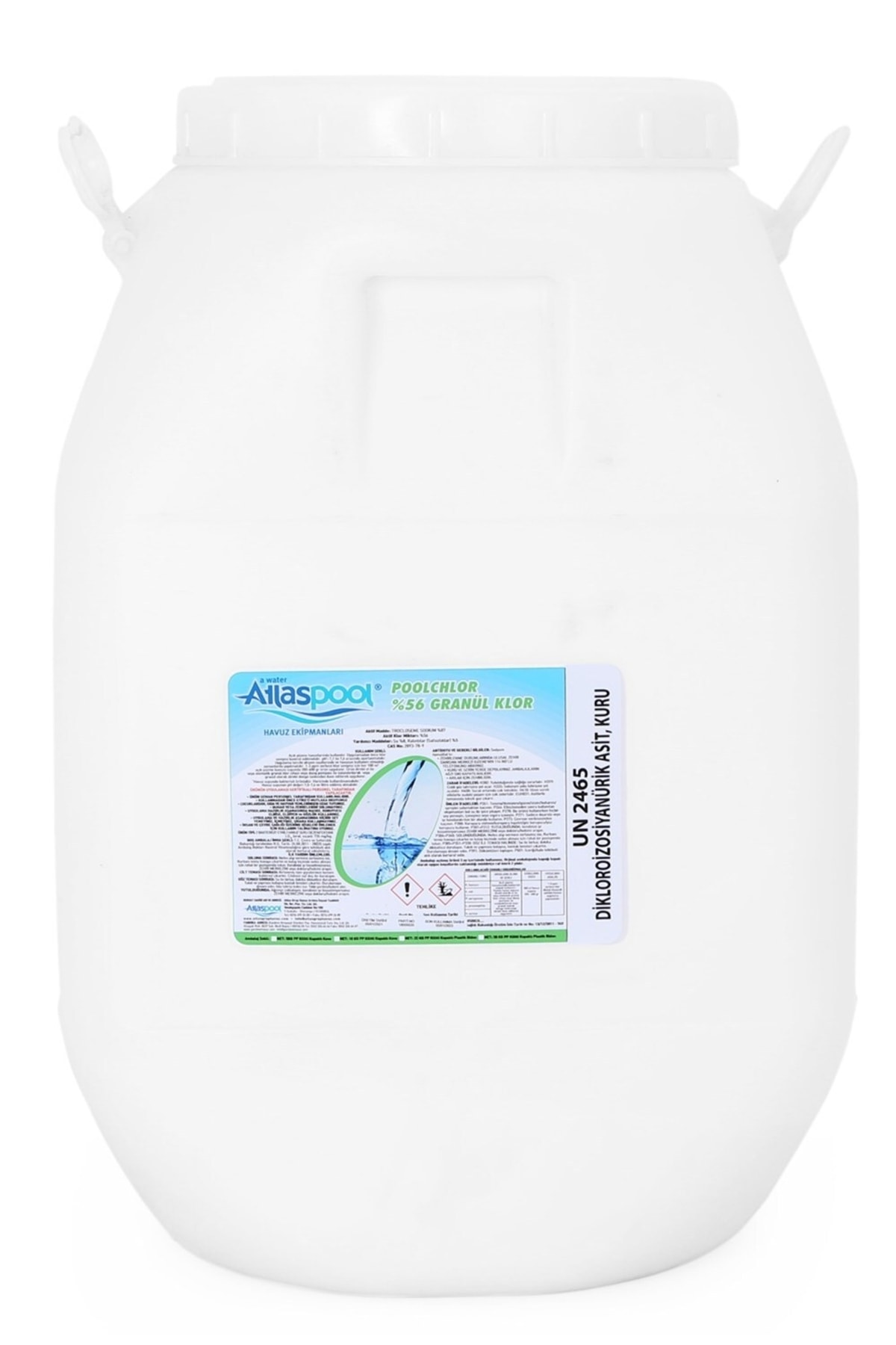 % 56 Lık Toz Klor Granül Dichlor 50 Kg Havuz Kimyasalı