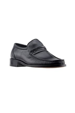 Siyah Iç Dış Hakiki Deri Kösele Taban Günlük Klasik Rok Erkek Ayakkabı - 31 31Siyah