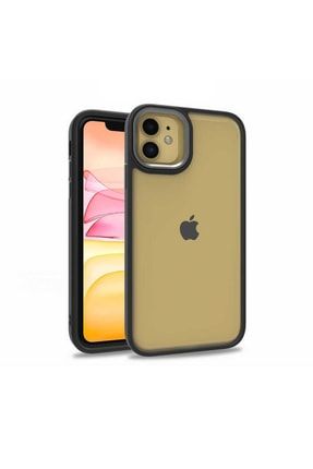 Iphone 11 Uyumlu Kılıf Arkası Şeffaf Köşeleri Parlak Renkli Işlemeli Kapak Flora+iPhone+11
