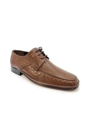 Kahverengi İç Dış Hakiki Deri Kösele Taban Yumuşak Günlük Klasik Erkek Ayakkabı - 1016 1016Kahverengi-6644