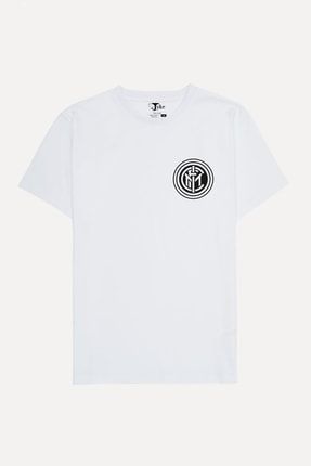 Inter Milan Baskılı Unisex Beyaz T-shirt TYK242722