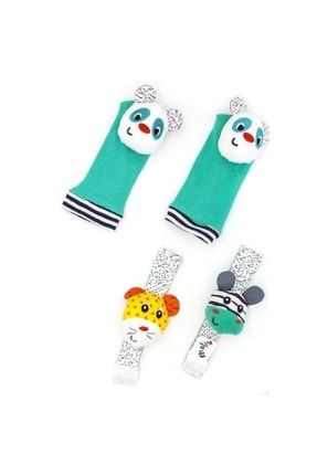 Çıngıraklı Bileklik Ve Çorap Seti - Panda DM18440