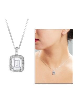 Starlight Diamond Pırlanta Montür Zarif Baget Taşlı 925 Ayar Gümüş Kadın Kolye 103001653