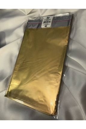 Parlak Gold Hediye Paketi Metalize Altın Sarısı Poşet Bantlı 15x25 cm - 1 Paket 100 Adet MHP1HGKQE2
