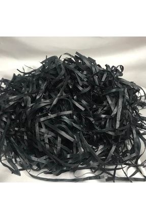 Siyah Pelur Kağıt Kırpıntısı Renkli Black Shredded Tissue Paper Siyah Kırpık Kağt - 50 Gram KWEO44