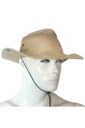 Yazlık Katlanabilir Fileli Safari Fötr Şapkası Foter Şapka Yazlık Fötür Şapka Erkek Föter Şapka Krem TYC00454395333