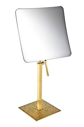 Star Lıght Square Swarovskı Işlemeli Tezgah Üstü 3x Büyütücü Ayna Gold 99527O3X