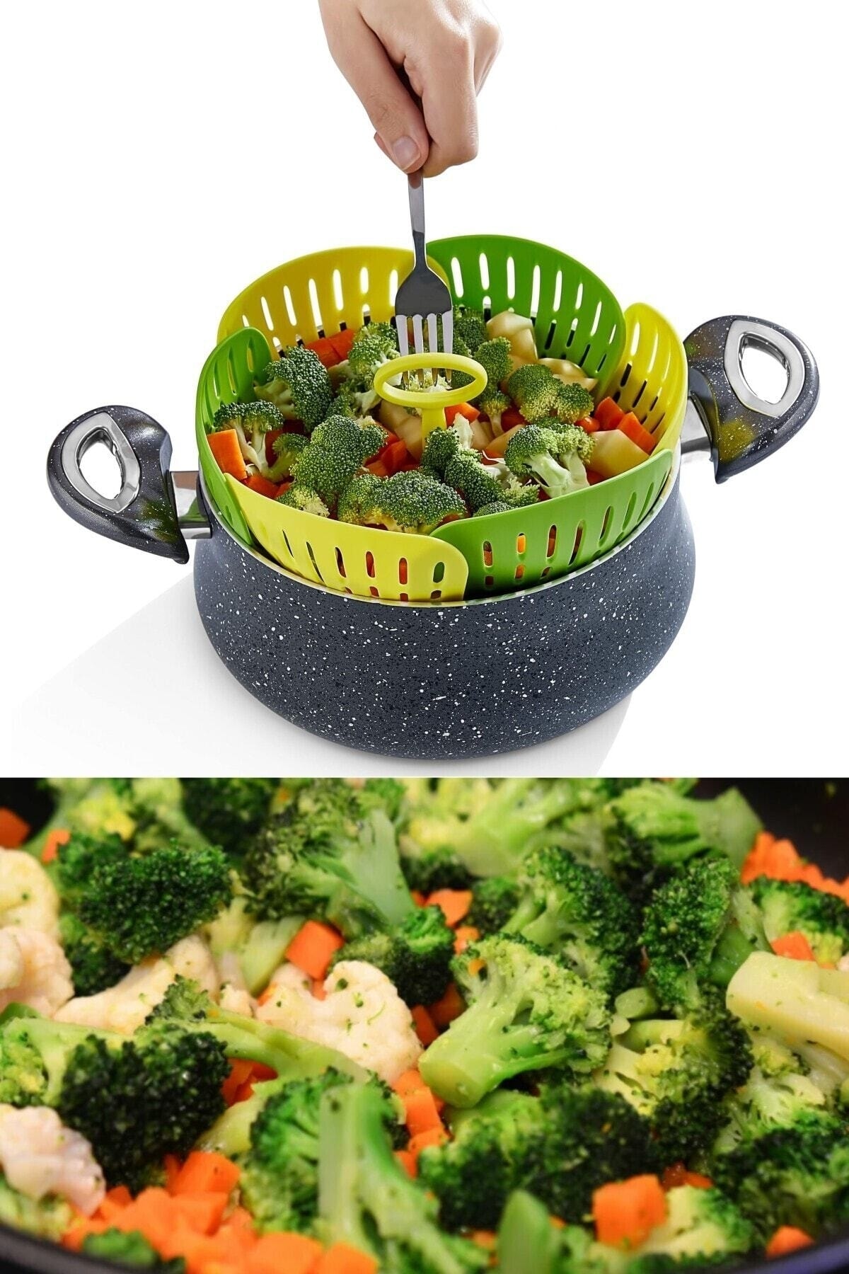 VİGENTİNO Buharda Sebze Haşlama Aparatı