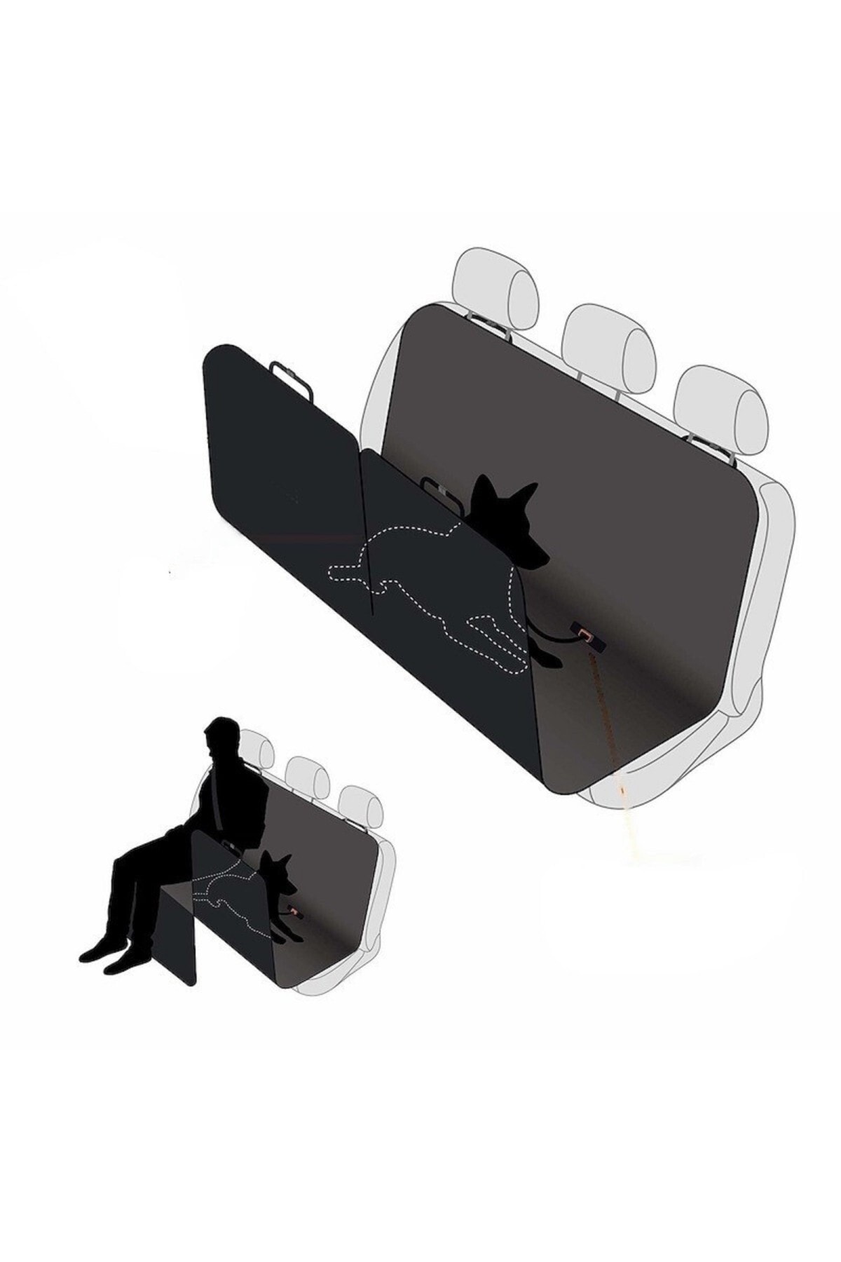 Ankaflex Köpek Için Araba Araç Oto Koltuk Kılıf Örtü Evcil Hayvan Seyahat Örtüsü Çantası Köpek Aksesuarı fotoğrafı 5 (önizleme)