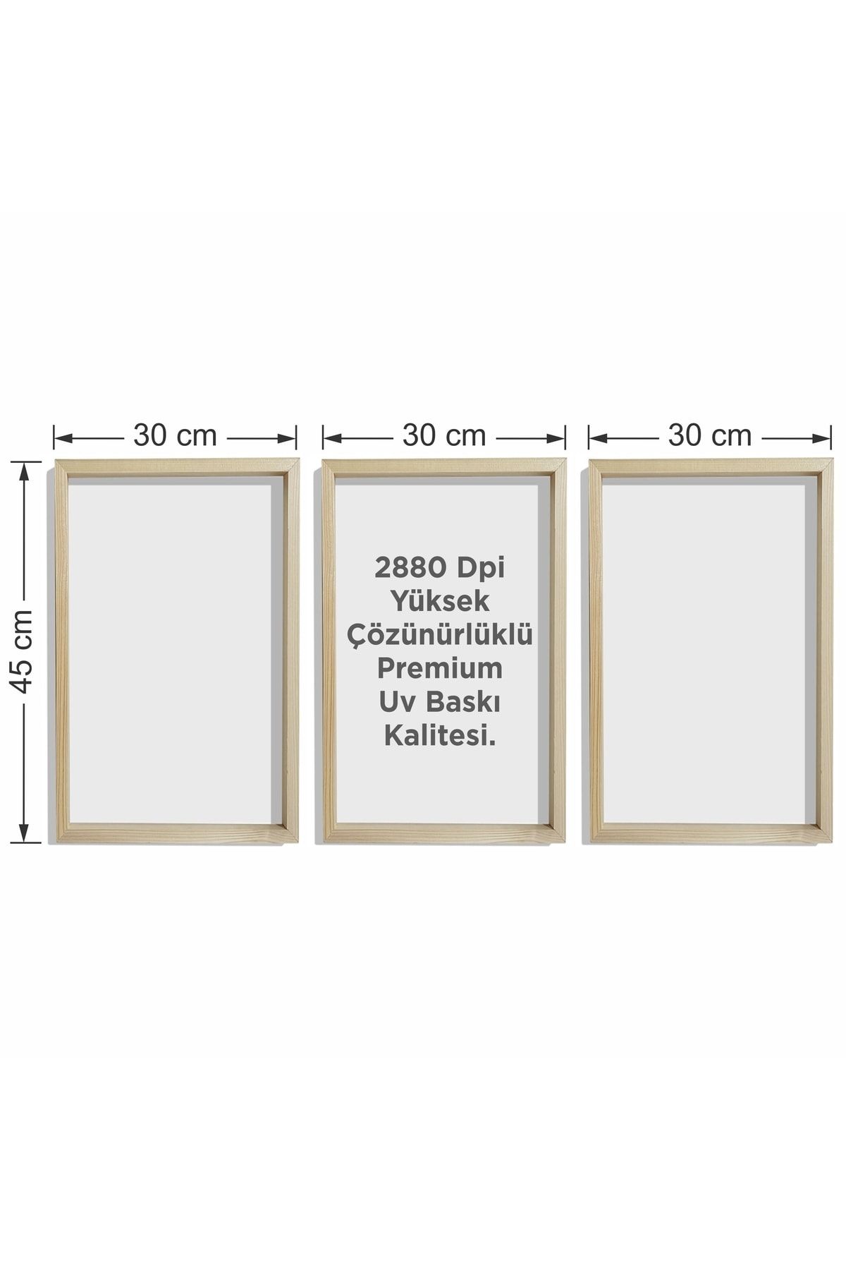 Reklam Ofisi Mustafa Kemal Atatürk,türk Bayrağı 3 Parçalı Kanvas Tablo GX10393