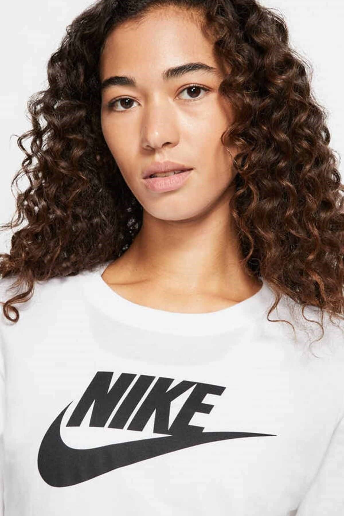 Nike Women's Long Sleeve T-shirt Women's Sweatshirt Bv6171-white - Trendyol