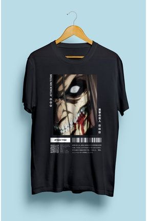 Attack On Titan Eren Yeager Anime Tasarım Baskılı Tişört AKRB0181T
