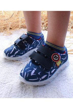 Erkek Bebek Desenli Lacivert Spor Ayakkabı SNX90003
