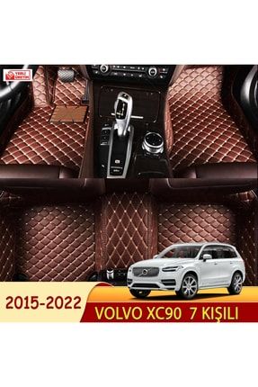 Volvo Xc90 2015-2022 7 kişili Uyumlu 5d Havuzlu Suni Deri OTO PASPAS (Koyu kahve Renk) MO5DHP-KKA-VOL-XC90-15-22-7K