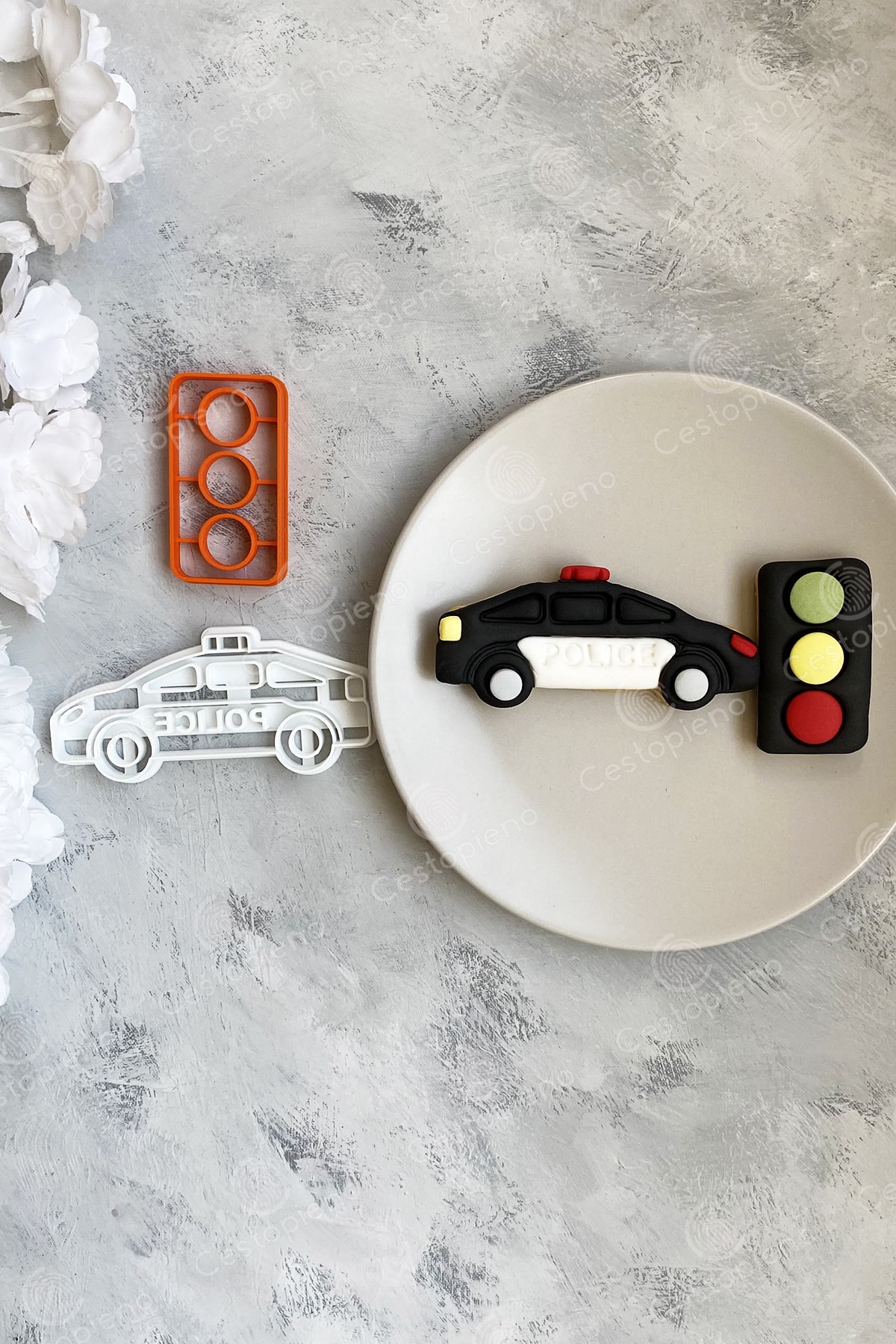 Police Car And Traffic Light Dough Shaper