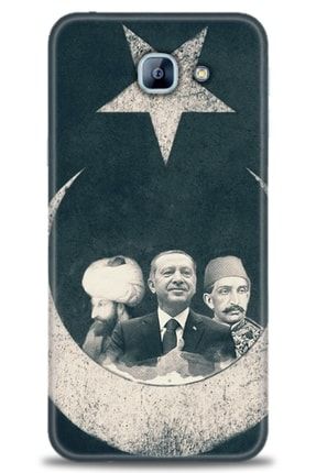 Samsung Galaxy A8 2016 Kılıf Hd Baskılı Kılıf - Recep Tayyip Erdoğan Osmanlı + Temperli Cam mmsm-a8-2016-v-301-cm