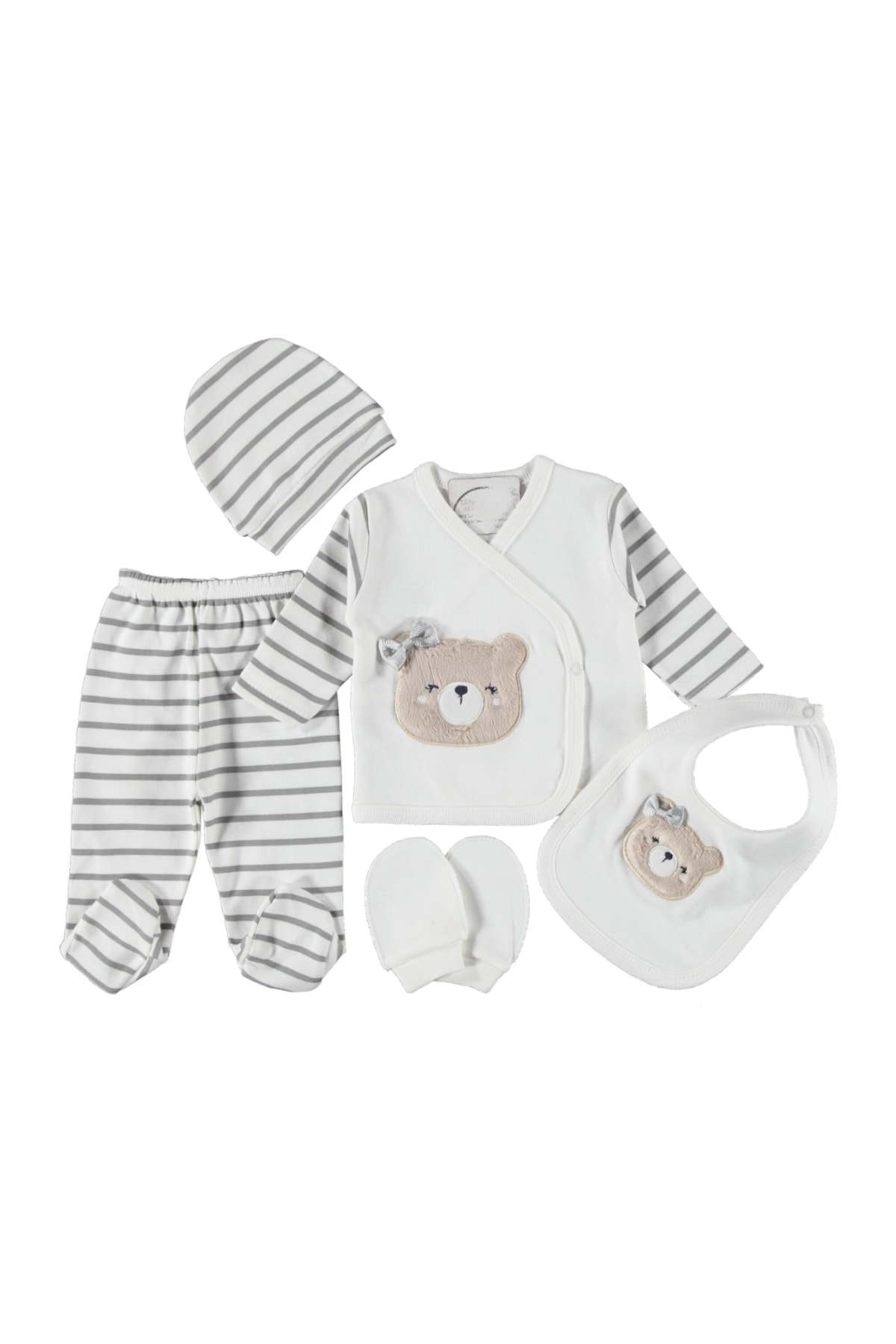 گوفو ست بادی ۵ تکه Zuhu Girl Bear مخصوص بیمارستان، نسخه بیمارستانی